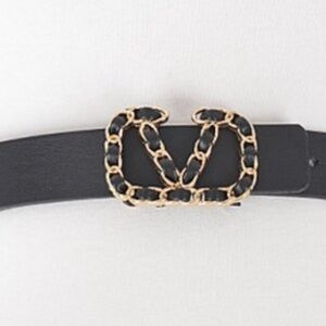 Fabulous Faux Leather Gold Buckle Belt
